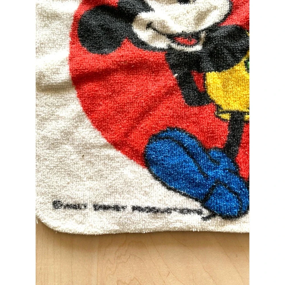 Vtg Walt Disney Productions Mickey Mouse Washcloth Wamsutta Cotton USA